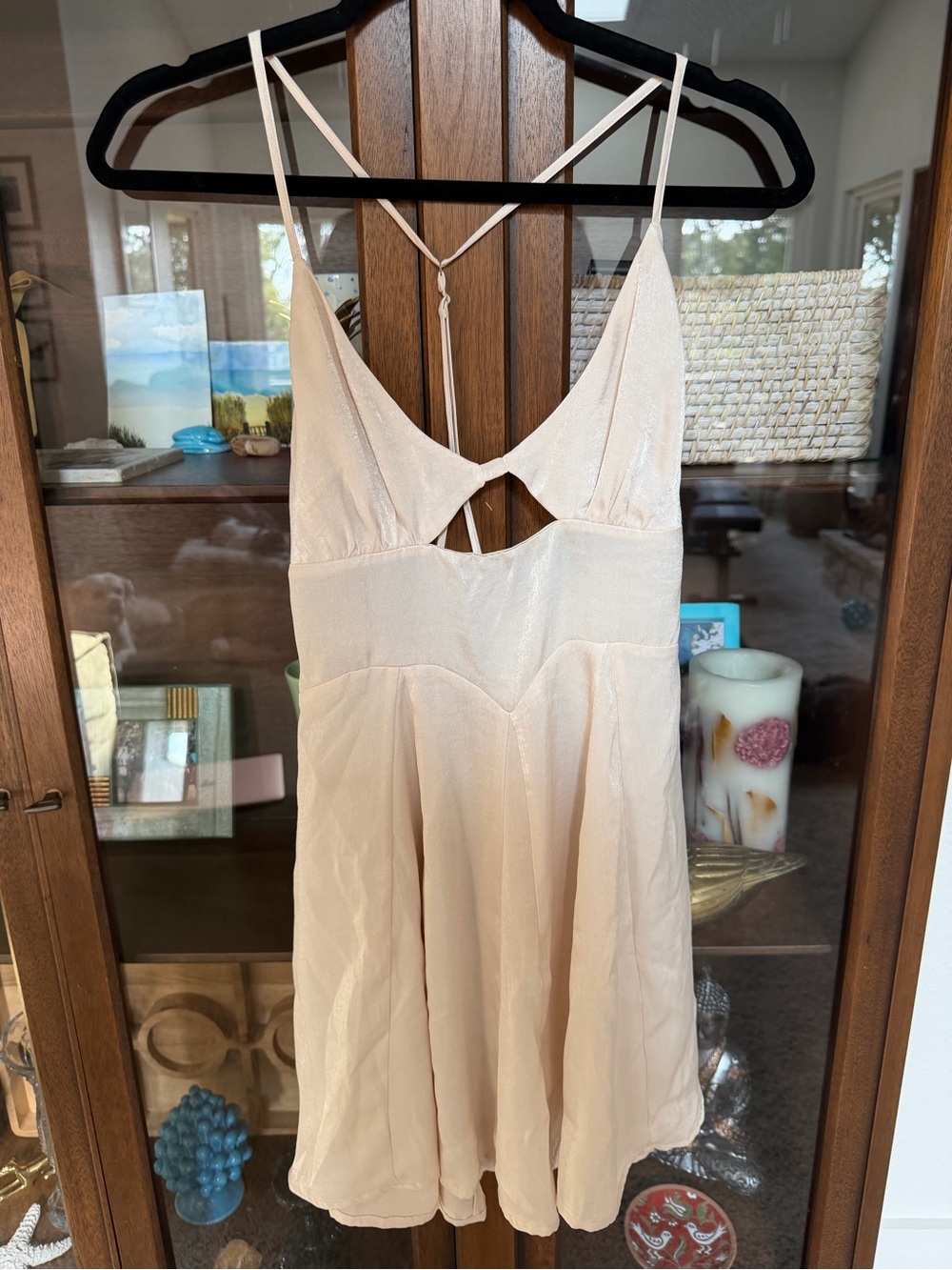 Free People Intimately Women’s Cream Spaghetti-Strap Swing Dress